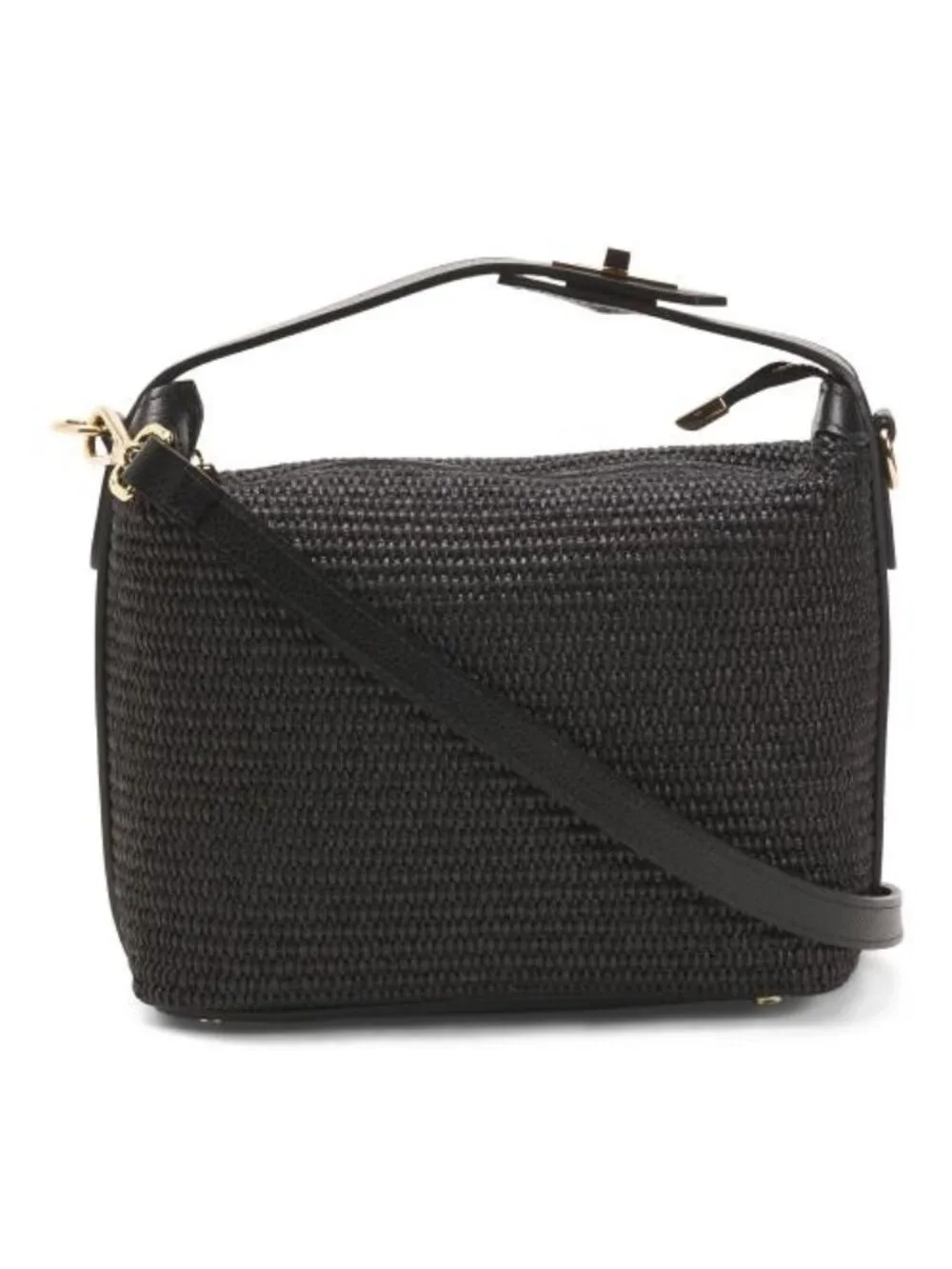VIOLA CASTELLANI Made In Italy Straw Medium Foldable Handle Satchel